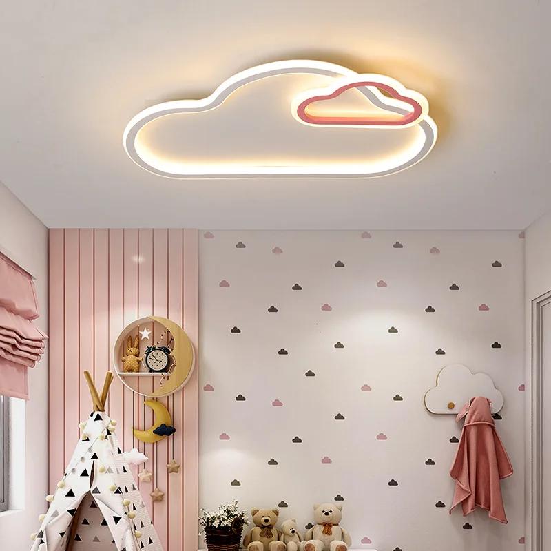Clouds Modern Led Ceiling Lights Lustre Led Children Room Kids Bedroom Pink/Blue Color Minimalism Led Lighting  WF1116