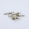 Shell-less Gold-Plated 3.5mm Stereo Headphone Plug 3Pin with M7.5 Thread 8.0mm Disk Audio Connector