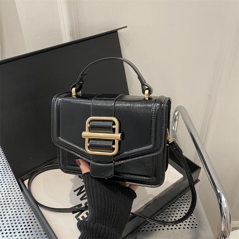 Fashion ins simple women's bag portable small square bag women's spring new shoulder messenger bag new design