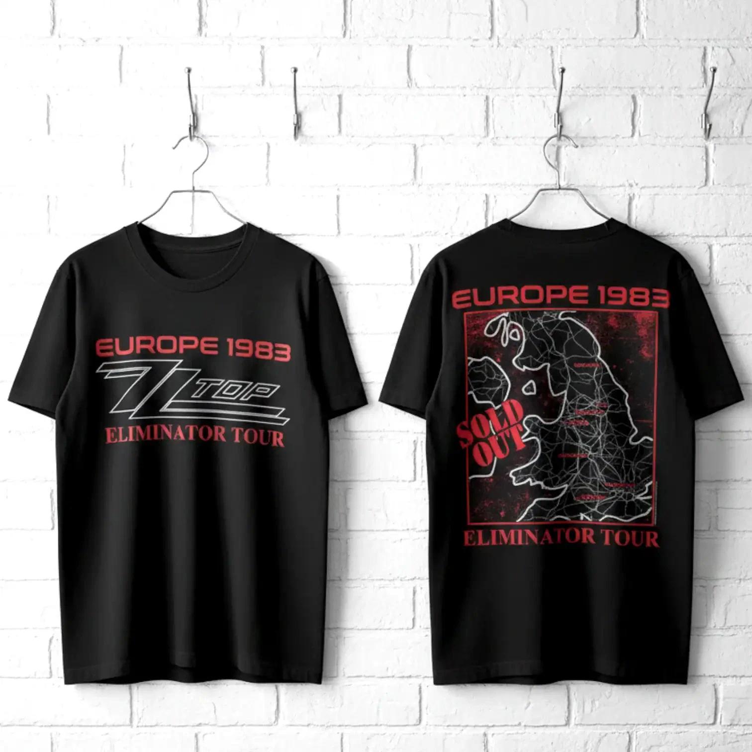 ZZ Top Elimination Europe Tour 1983 Men s T Shirt XXXXL