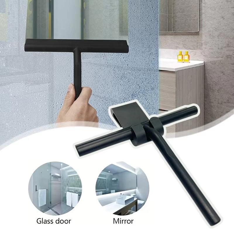 Portable Glass Scraper Silicone Scraper Window Scraper Bathroom Mirror Scraper With Hook Household Cleaning Tools