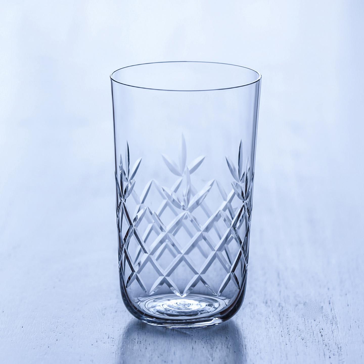 PLD302 crystal glass material hand carved long drink cocktail cup Colin glass juice glass beer glass