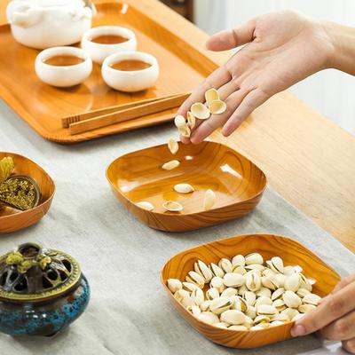 Misky na kosti Imitace dřeva Servírovací podnosy Plastová mísa na ovoce v japonském stylu Stohovatelný salátový podnos Kuchyňský organizér