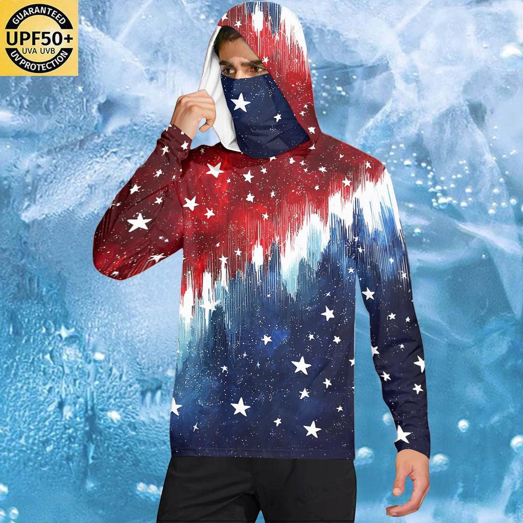 Men's Casual Hooded Long Sleeve Sunscreen Top