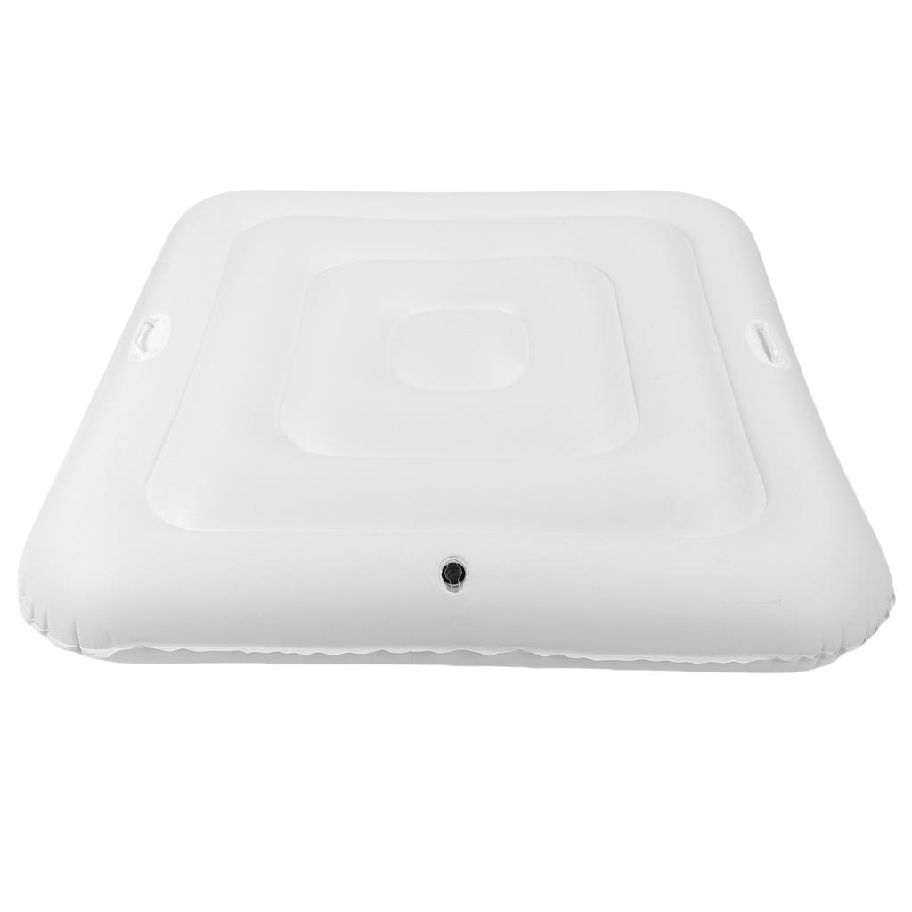 Copertura Gonfiabile per Piscina 130cm Copertura per Piscina Spa Esterna Antipolvere PVC Quadrata Protezione per Piscina