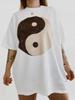 Yin Yang Neutral Bohemian Retro Vintage Comfort Colors Graphic Tee | Retro Graphic Tee | Grunge Hippie Boho Graphic