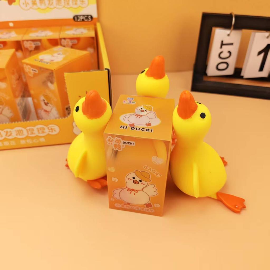 1Pc Long Neck Duck Squishy Toy–Slow Rise Yellow Duck Stress Ball,Cute Decompression Fidget for Students, Soft Anxiety Relief Toy