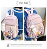 Set di Zaini in Tela da 4-5 Pezzi per Studenti: Design Carino con Carota e Coniglio, Perfetto per Bambine e Bambini delle Scuole Elementari e Medie