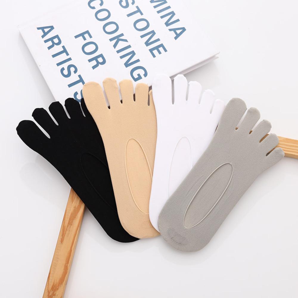 Short Men's Five Finger Socks Transparent Men's Mesh Five Toes Socks Elastic Summer