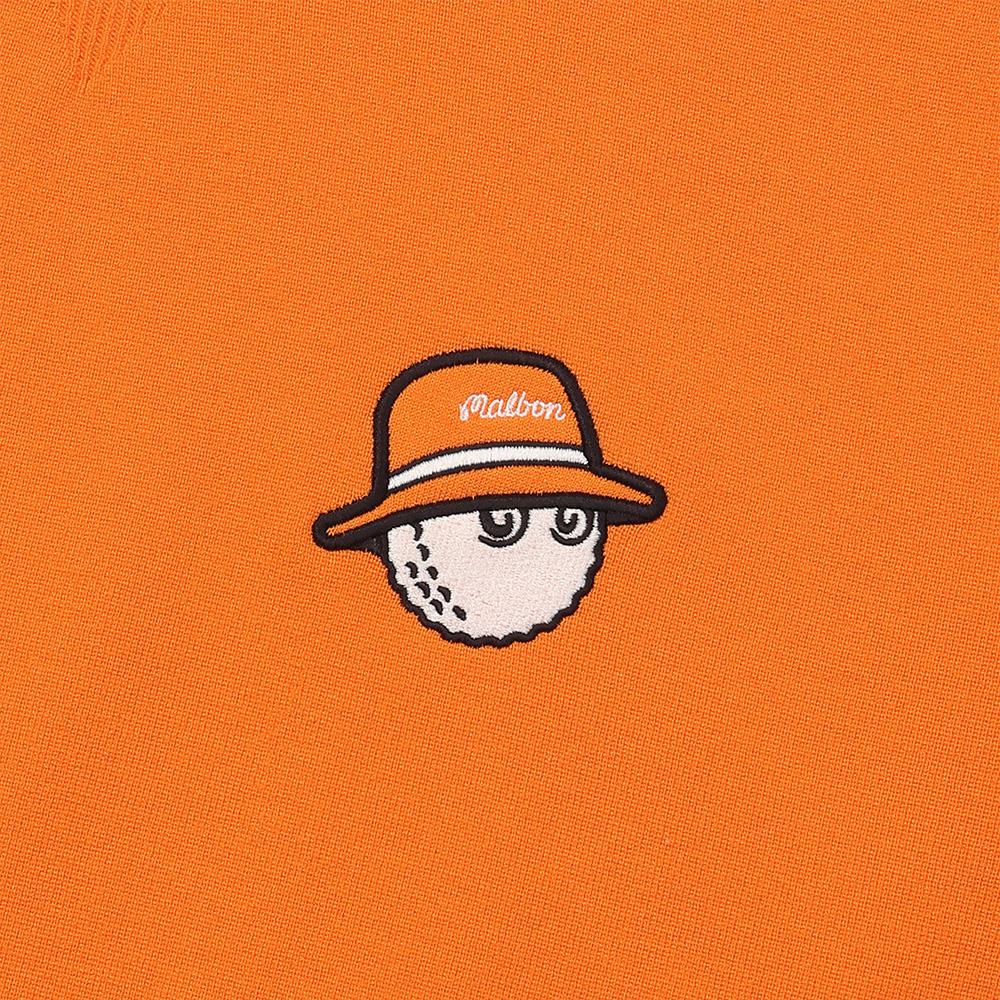 MALBON GOLF Basic Round Sweater Orange (Man)
