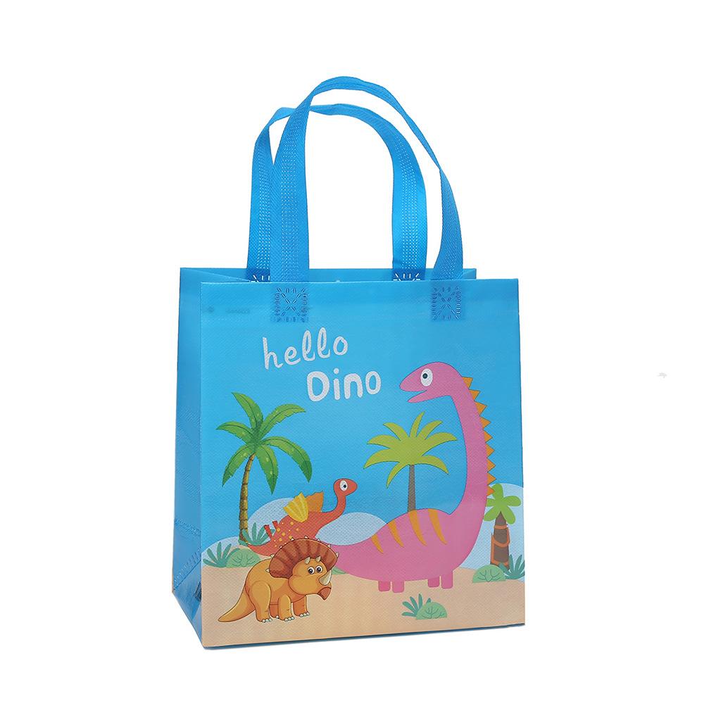 4Pcs Cartoon Dinosaur Paper Gift Bags Candy Cookies Packaging Bag Kids Jungle Animal Birthday Party Decorations Baby Shower