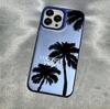 Kokospalme Silberne Handyhülle Für iPhone 11 12 13 14 15 Pro Max X XR XS Max 7 8 15 Plus SE Sommerlandschaft Stoßfeste Hartschale