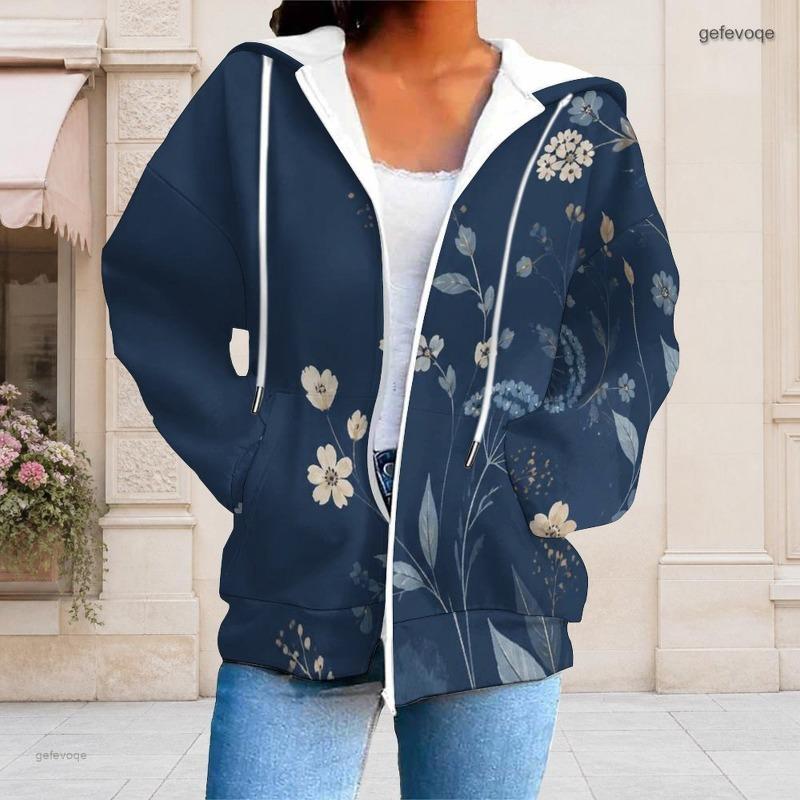 Women's Zip Up Hoodie, Spring Autumn Daily Casual Versatile