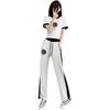 Elegant Women's Summer Casual Suit: Stylish Wide-Leg Pants Two-Piece Set for an Age-Reducing Street Style.