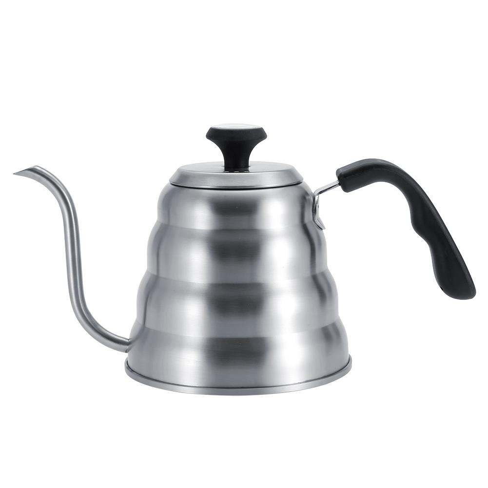 Stainless Steel Coffee Tea Pot Pouring Drip Kettle with Gooseneck and Built In Thermometer 1.2L