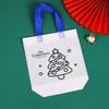 Children Graffiti Bag with Coloring Marker Christmas Gift for Child DIY Painting Non-woven Shopping Bag Kids Drawing Gift Bag