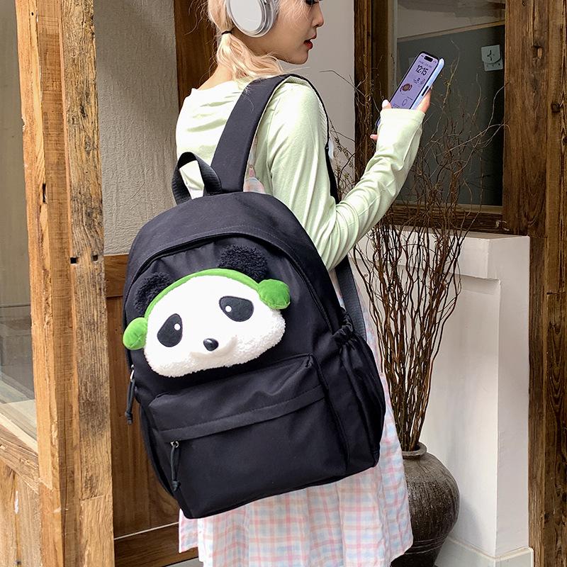 

Cute children s schoolbag travel super cute outdoor backpack women s lightweight fashion doll student schoolbag fashion чорний