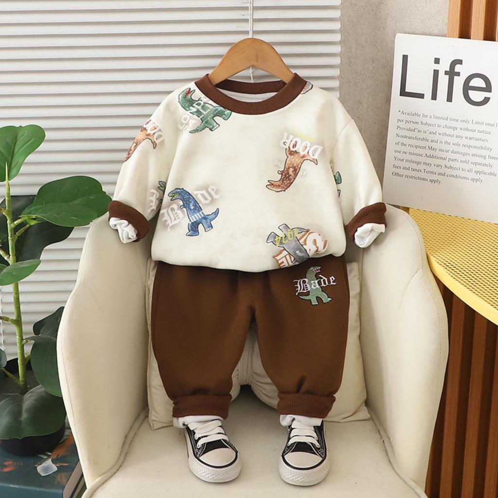 Dětská ležérní souprava s dlouhým rukávem, pohodlné každodenní oblečení