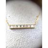 Used K18 Bucket Cut Diamond Bar Necklace