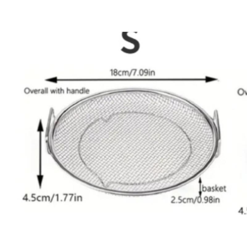 Premium Stainless Steel Oil Strainer with Tray Frying Net Sieve Food Drainer and Clip for Air Fryer BBQ and French Fries Filter