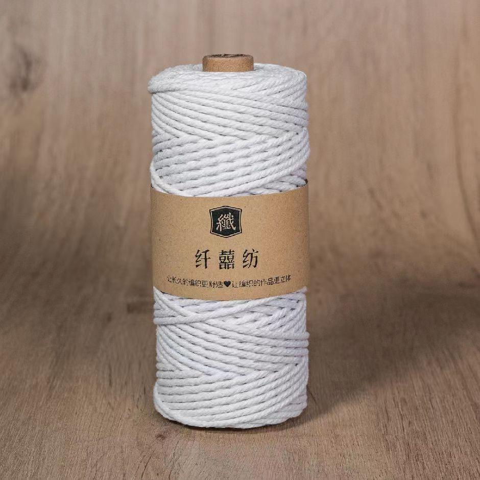 3Mm100M Colored Cotton Rope Thread Handmade Diy Bundled Woven Bag Wound Decorative Thread Tapestry Accessories Material
