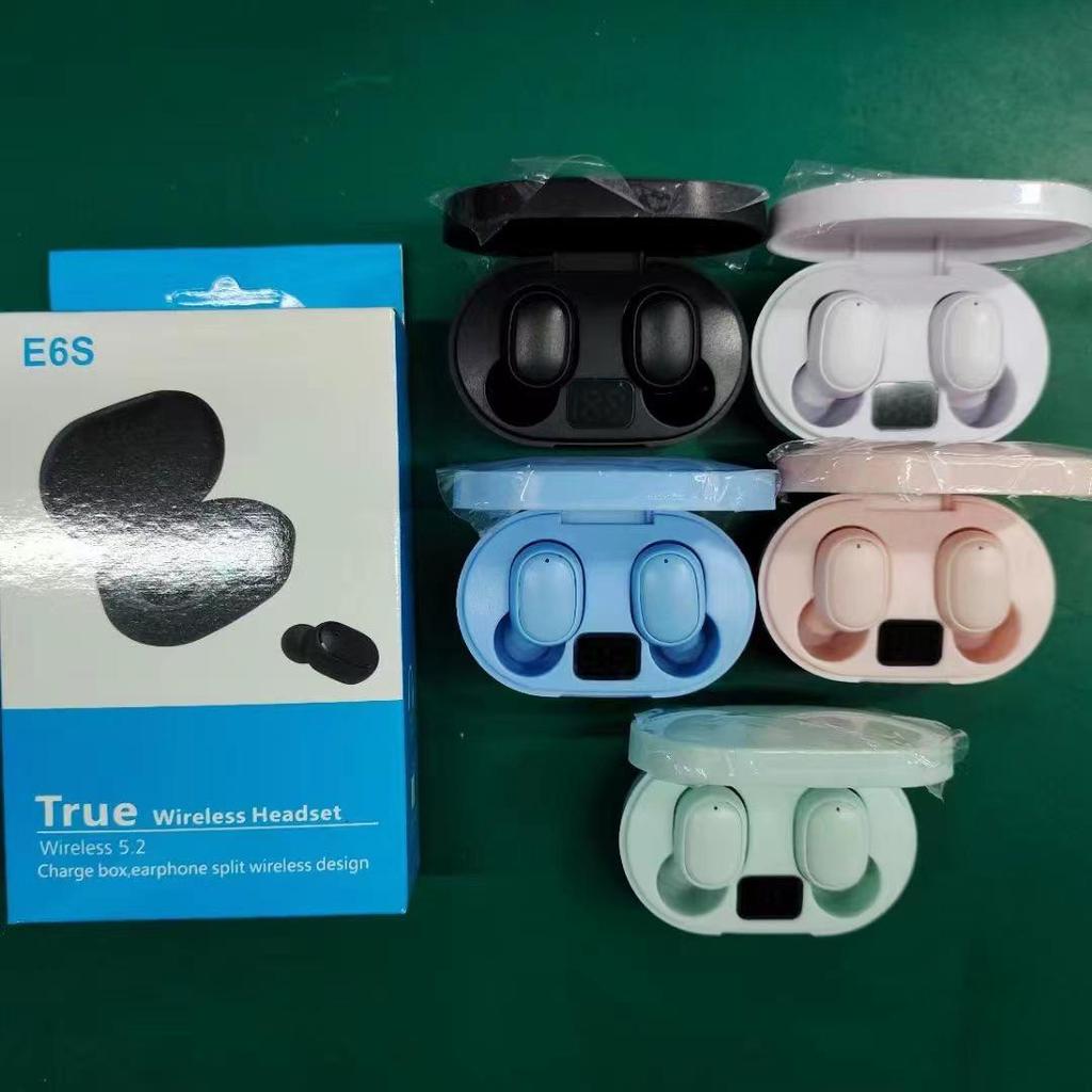 Macaron E6S/A6S/E7 Bluetooth Headset with Digital Display - Sports Mini Earbud Style