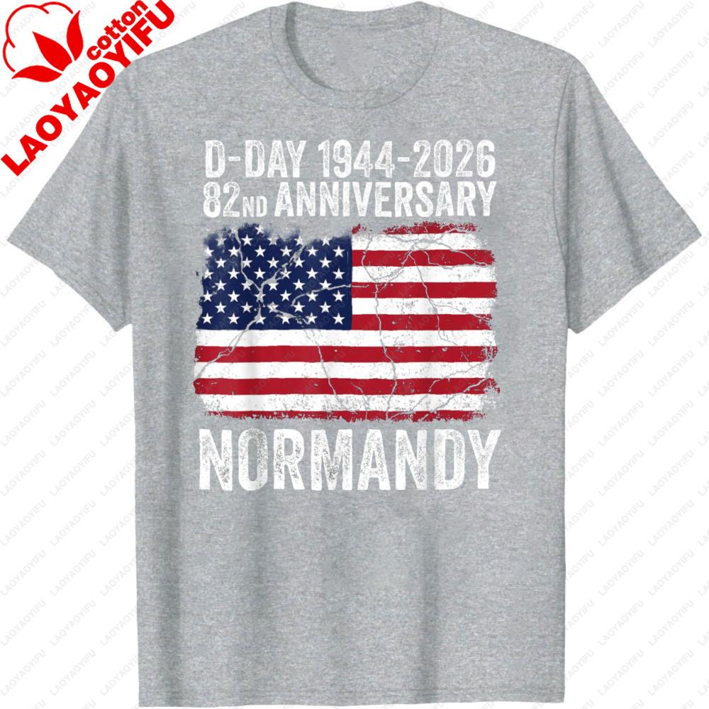 Dday 82nd Anniversary 19442026 Norunisexdy Tshirt Classic Memorial Clothing Unisex Unisex Unisex Summer Crewneck Cotton Tee Tops