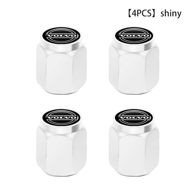 juchq4 4pcs Anti Theft Car Tire Valve Caps Universal Auto Wheel Stem Covers For Volvo XC90 V90 V60 V40 S80 S60 S90 C40 XC60 XC40 V70