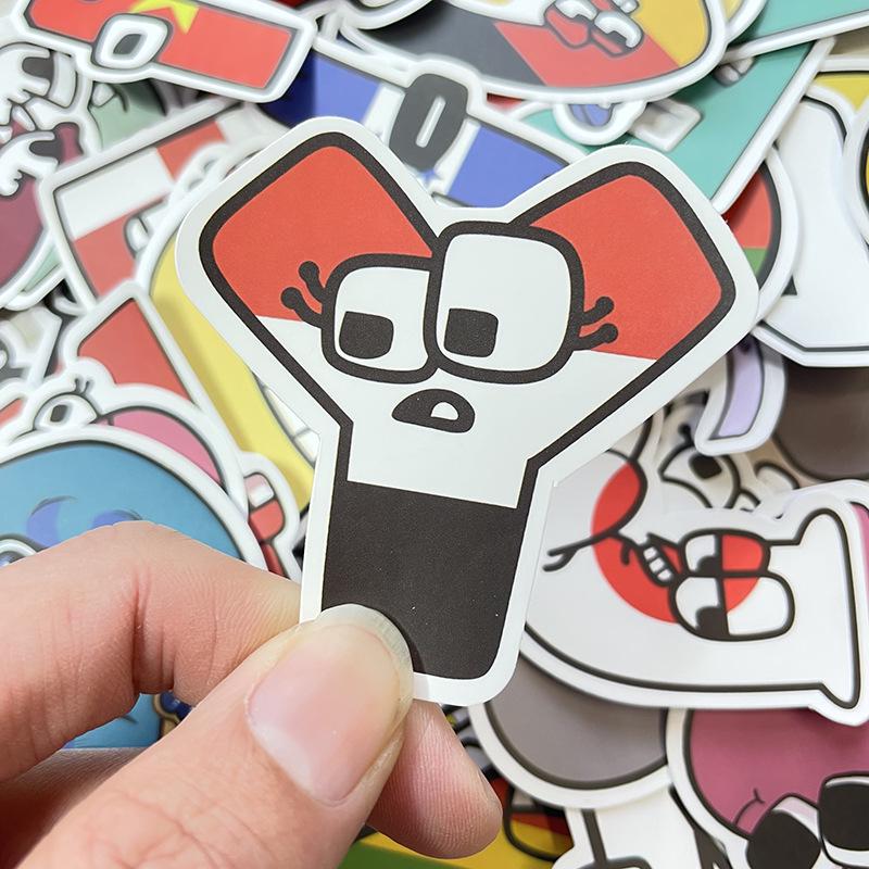 60 Blatt Englische Alphabet Wörter Lern Belohnungssticker für Kinder - Notizbuch, Tablet, Tassendekoration mit Cartoons