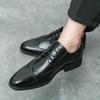 White Brogue Wedding Shoes Fashion Formal Dress Mens Business Leather Shoes Black Suit Office Oxford British Style Shoes For Men