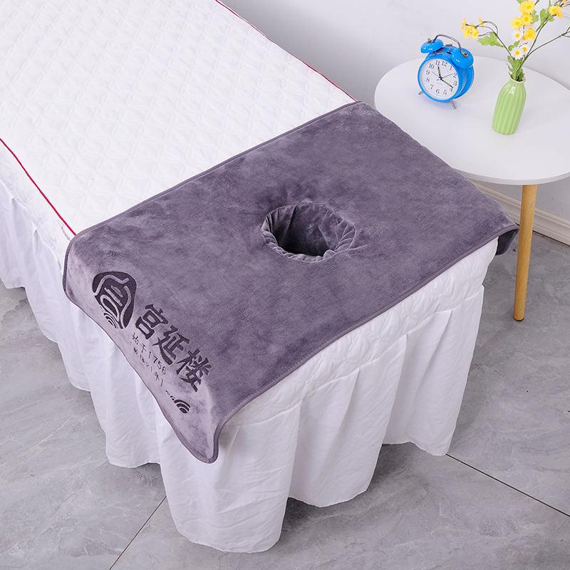 Gesichtstuch für Schönheitssalon: Saugfähiges, Dickes, Weiches Bettlaken mit Gesichtsloch.