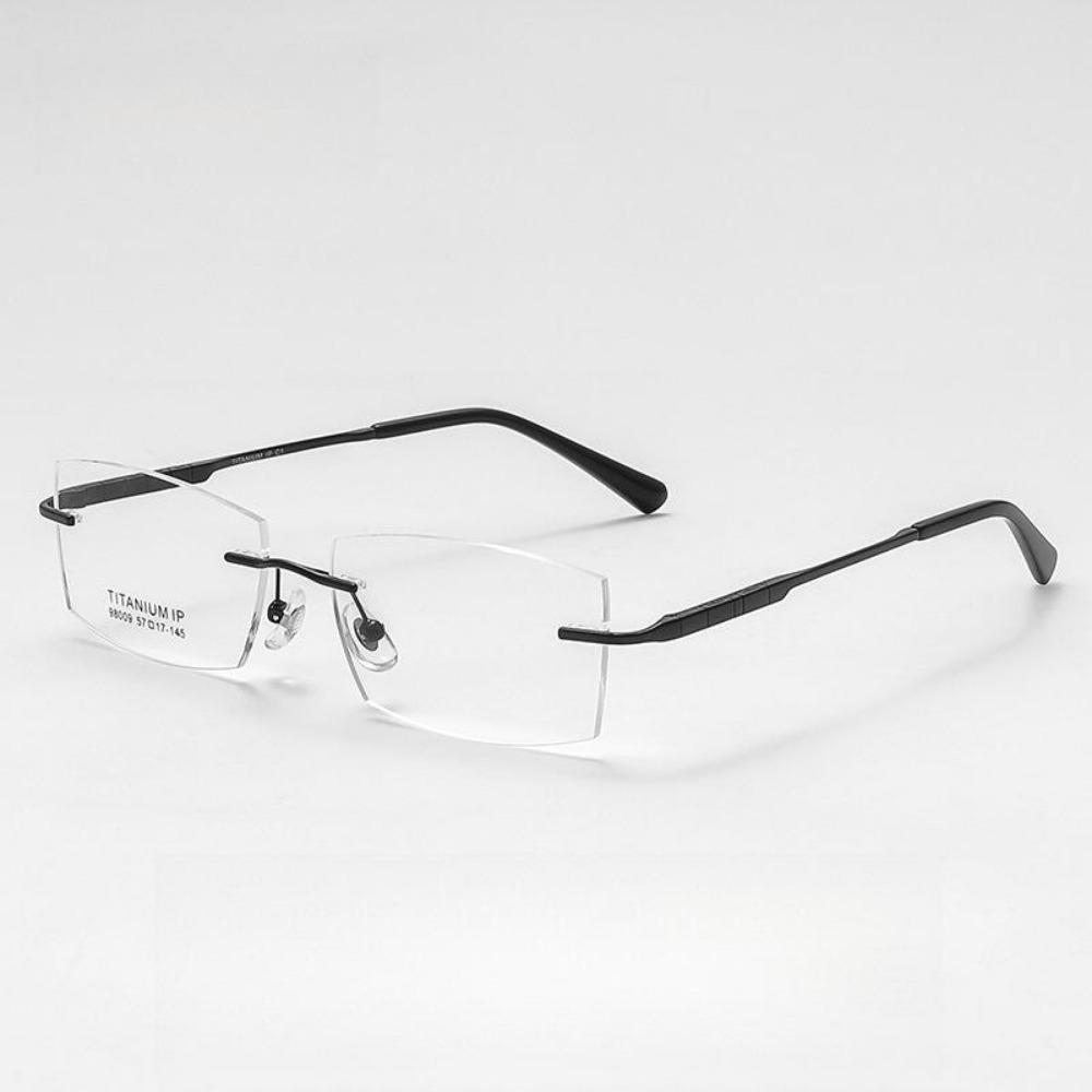 YIMARUILI Pure Titanium Myopia Hyperopia Progressive Men Rimless Glasses With Anti-reflective Anti-scratch Lenses Eyewear Women