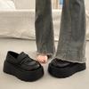 Frühlings- und Herbst-Damen-Retro-Loafer mit dicker Sohle, koreanische Mode-Schuhe, bequeme Plateauschuhe mit dicker Sohle
