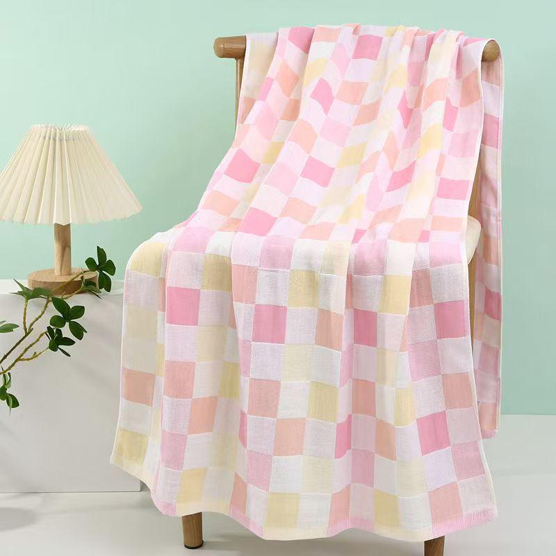 Large All-Cotton Double-Layer Gauze Bath Towel & Swaddling Blanket for Newborns - Absorbent & Breathable