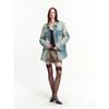 Women's Leather-Feel Coated Denim Jacket