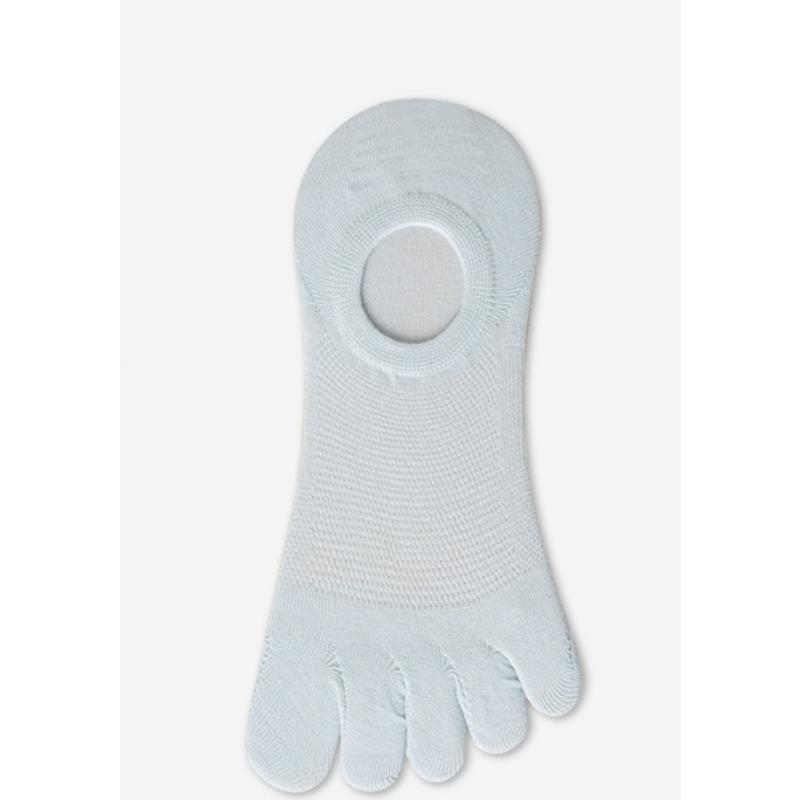 Women's Spring and Summer Thin Mesh Boat Socks, Antibacterial and Anti-infection Five-finger Socks, Boneless Invisible Cotton Socks