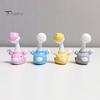 Car Dashboard Ornament 4Pcs Mini Cartoon Duck Figurines, Cute Polka-dot Pajamas Statues, Multi-functional Accessory Macaron Animal Ornaments