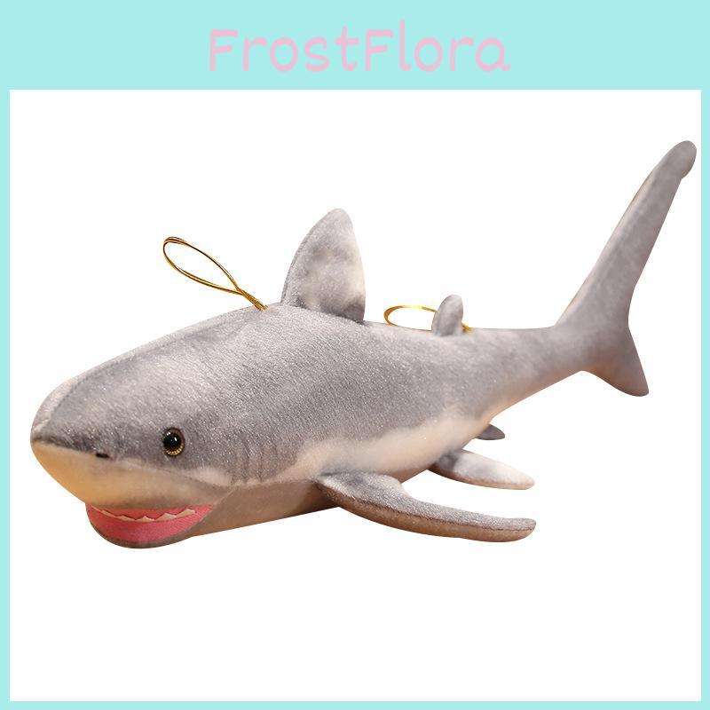 Shark White Plush Toy Marine Animal Stuffed Doll Cartoon Decoration Kids Gift