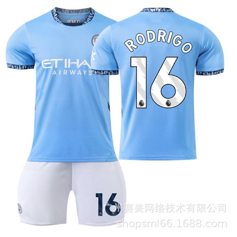 Manchester City Heim-Fußballtrikots 9 Harland 47 Forden 19 Alvarez 11 Doku 2425 Trikot-Set