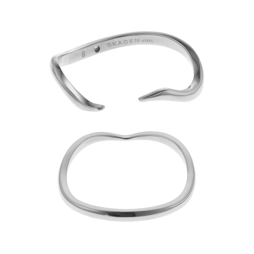 Bague pour femme ESSENTIAL WAVES Stack en acier inoxydable [Skagen], SKJ17940406.5