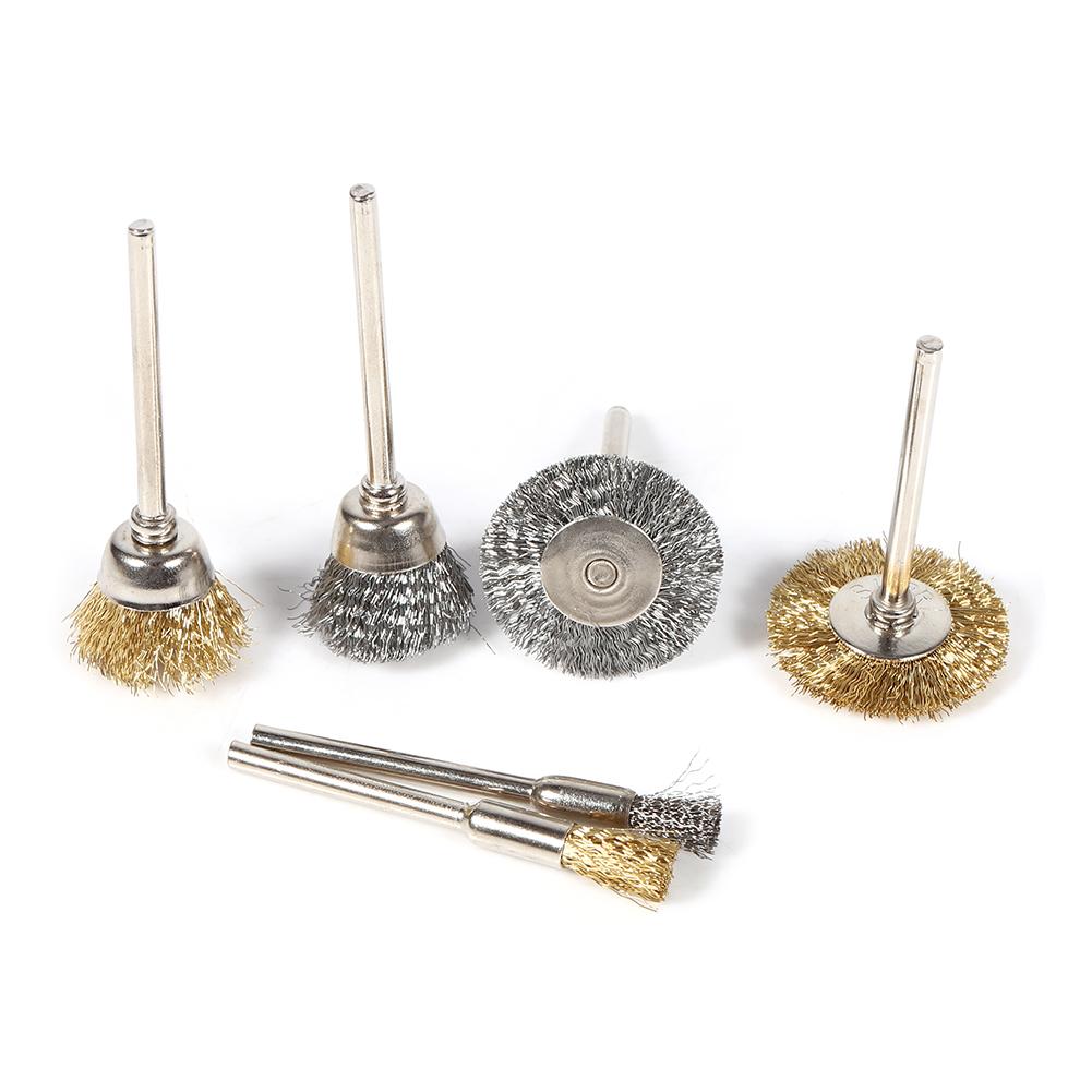 36Pcs Wire Brush Set, Rust Removal, Polishing, Fits Wood and Metal,   Size, Brass and Steel Material