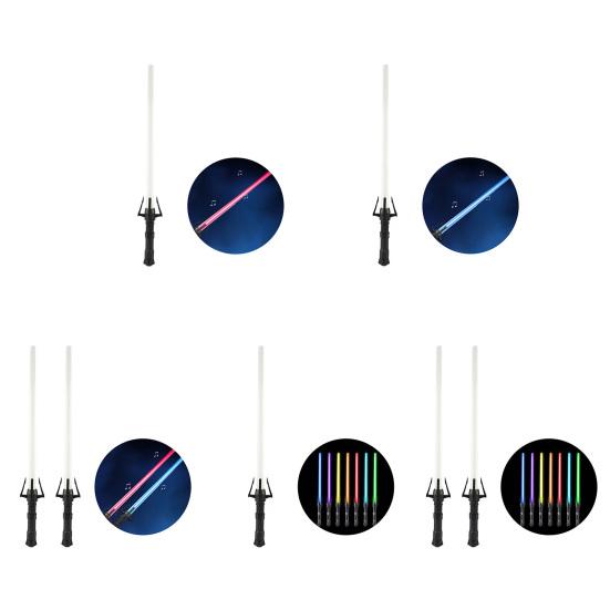 Cool Lights Glow Stick Durable 3 Modes Smooth Edges Kids Adults Luminous Lightsaber Toy with Battle Sounds