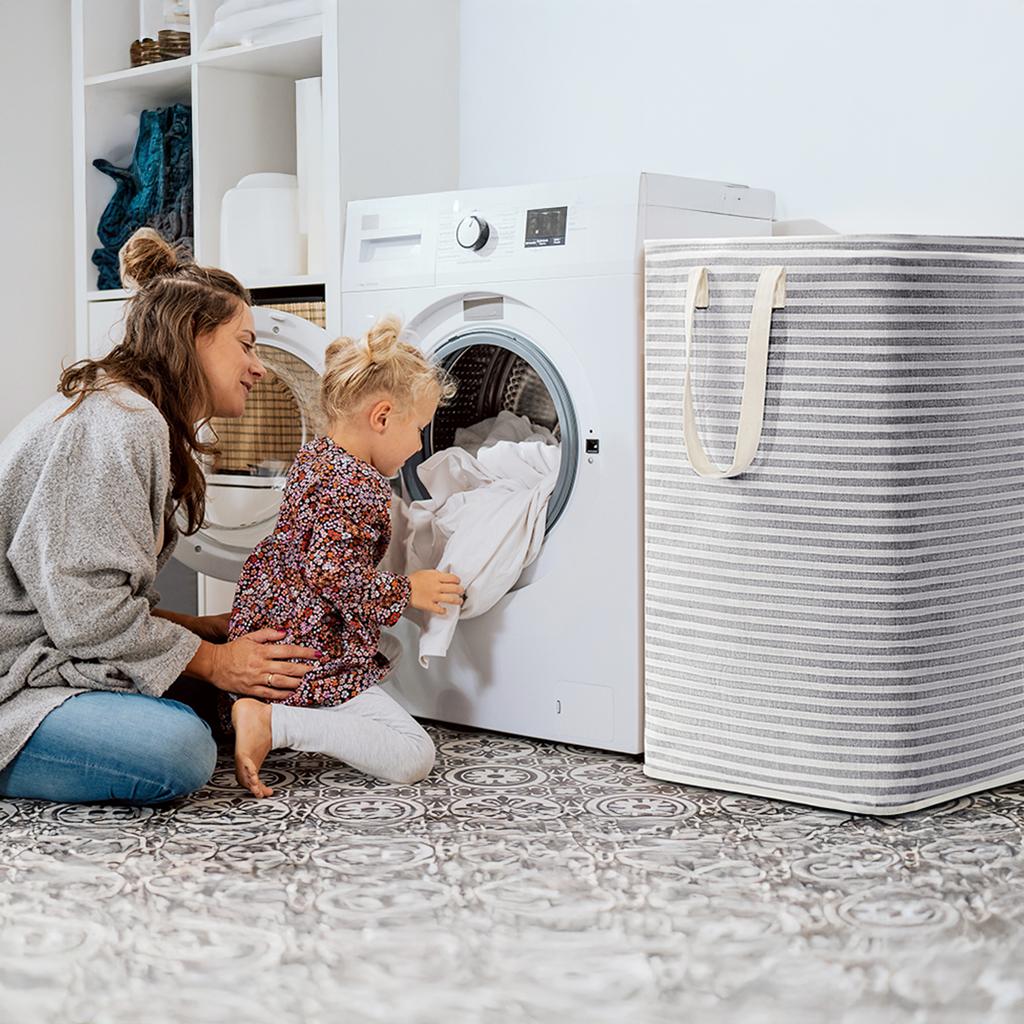 75L Large Collapsible Laundry Baskets with Handle Household Clothes Storage Basket Dirty Laundry Toys Storage Organization