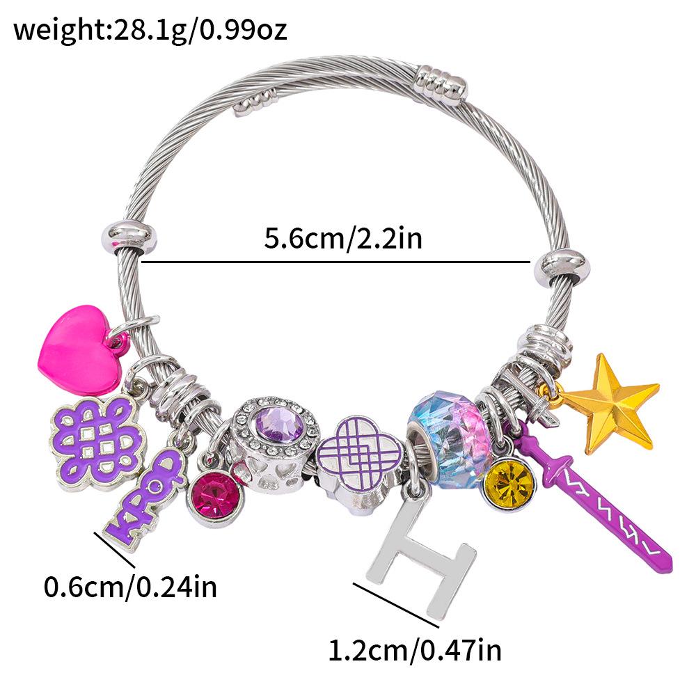 Demon Hunters Rumi Zoey Mira Crow Bracelet KPop Inspired Cute Anime Jewelry Women Girls Fashion Accessories