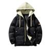 Winter Thickened Warm Cotton-padded Clothes Japanese Retro Corduroy Bread Clothes Hooded Fake Two-piece Cotton Clothes Jacket Men