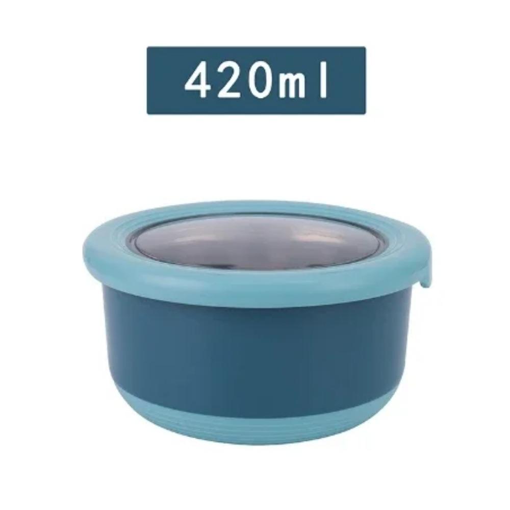 Fresh-keeping Box Stainless Steel Food Sealing Bowl Anti-scalding Lunch Box with Lid Kitchen Food Sealing Bowl Fresh-keeping Box