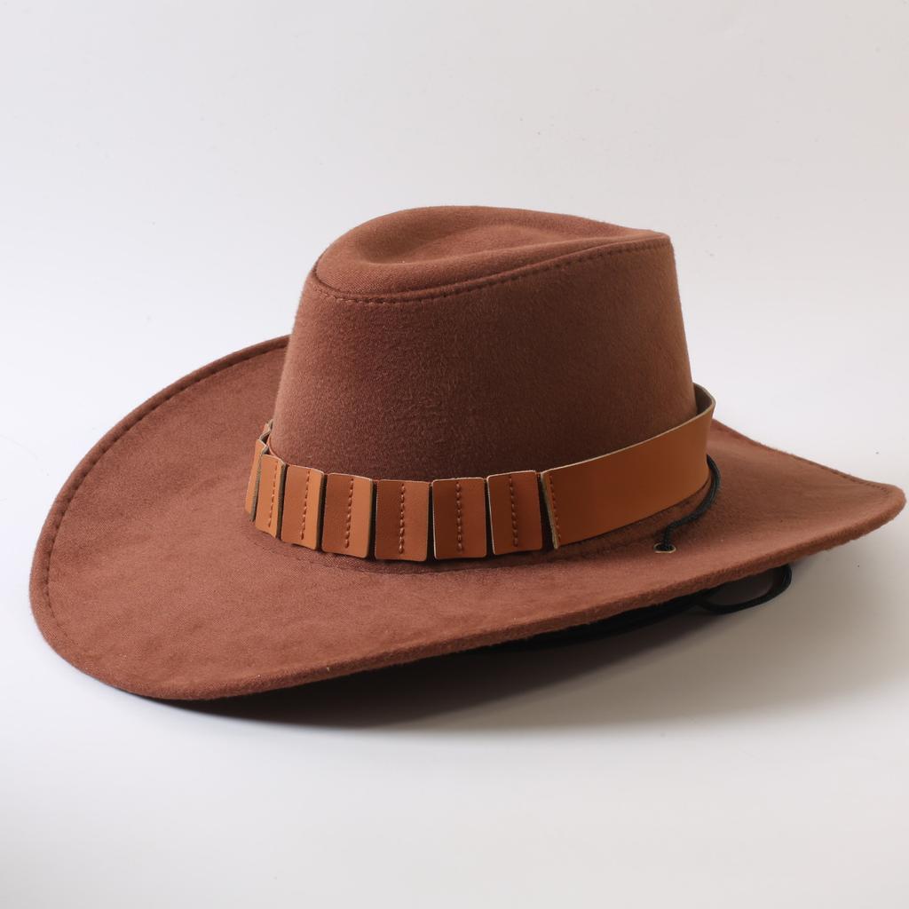Chapeau de cowboy western classique à larges bords populaire européen et américain pour hommes et femmes chapeau de cowboy anti-soleil mode d'extérieur chapeau jazz