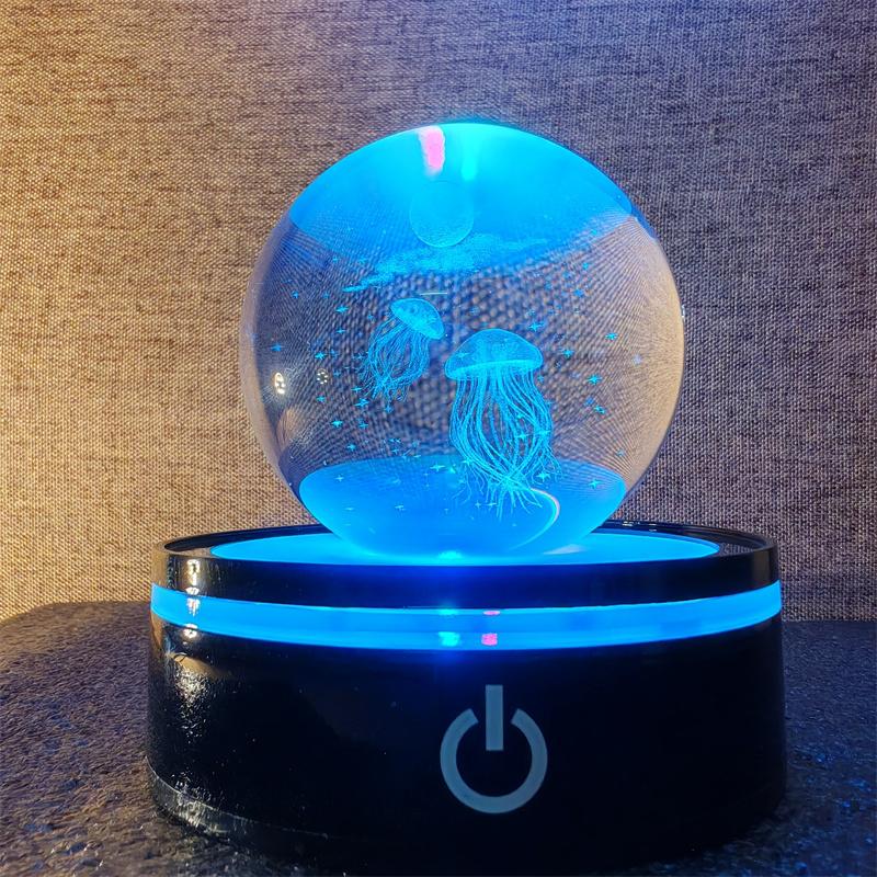 Solar System 3d kristallkula Kristallklot Laser snidad kristallkula med kulstativ Dekorativa planetsfärer Galaxy Födelsedagspresentprydnader