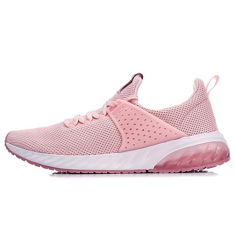 New LiNing Gel Rocker Abrasion Resistant Breathable Low Top Running Shoes Women's Pink AGCN052-3