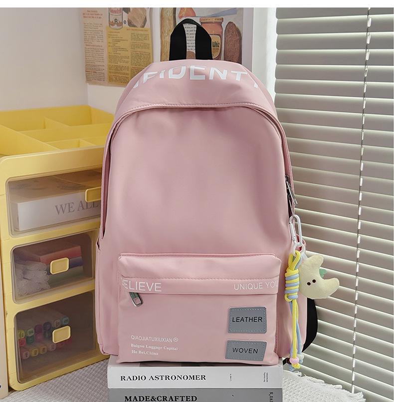 

Versatile Waterproof Large Capacity Backpack for Men and Women - Lightweight and Durable for Travel, Commuting, or School One size рожевий